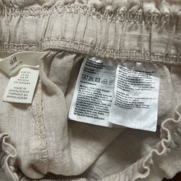 H&M Ankle-Length Linen Pants, Size XS - Picture 3 of 6